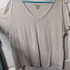 Plus size multi colored v neck Tee